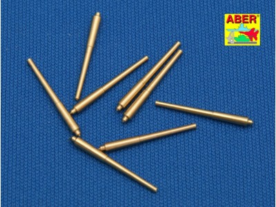 Set of 8 pcs 381mm long barrels for turrets without antiblast covers ships Hood 