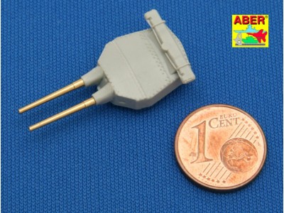 Set of 8 pcs 381mm short barrels for turrets with antiblast covers ships Hood 