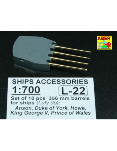 10 pcs 356 mm barrels Navy King George V 