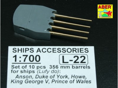 10 pcs 356 mm barrels Navy King George V 