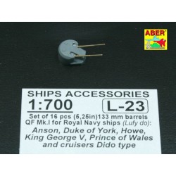 16 pcs 133mm barrels for King George V  2