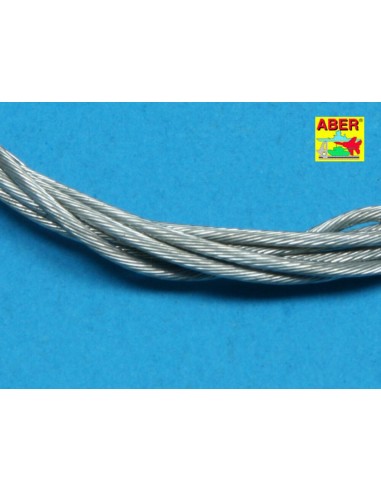 Stainess steel towing cables o 1,3 mm, 1m long 