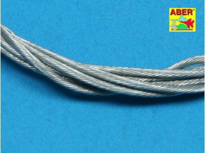 Stainess steel towing cables o 1,3 mm, 1m long 