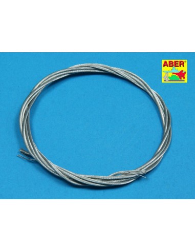Stainess steel towing cables o 1,3 mm, 1m long 