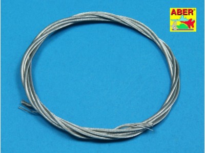 Stainess steel towing cables o 1,3 mm, 1m long 