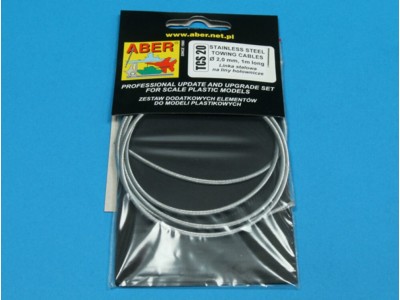 Stainless Steel Towing Cables O 2,0 mm, 1 m long 