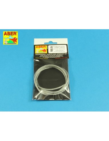 Stainless Steel Towing Cables fi 2,5mm, 125 cm long 