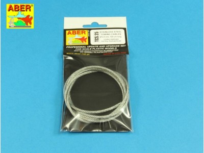 Stainless Steel Towing Cables fi 2,5mm, 125 cm long 