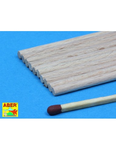 Wood round rods 3mm 