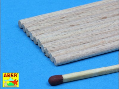 Wood round rods 3mm 