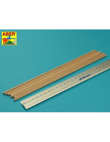 Wood round rods 4mm length 250mm x 8 pcs. 