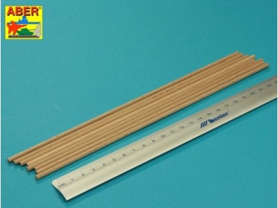 Wood round rods 4mm length 250mm x 8 pcs. 