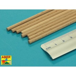 Wood round rods 4mm length 250mm x 8 pcs.  2