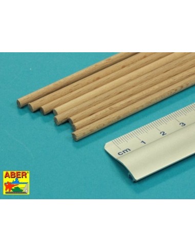 Wood round rods 4mm length 250mm x 8 pcs. 
