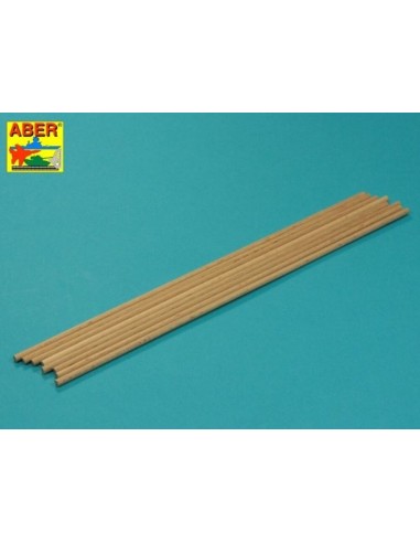 Wood round rods 4mm length 250mm x 8 pcs. 