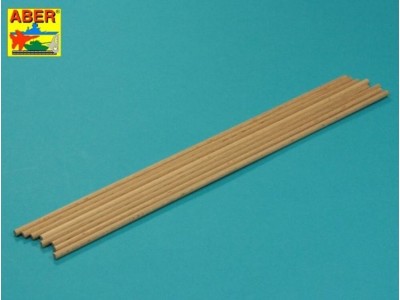 Wood round rods 4mm length 250mm x 8 pcs. 