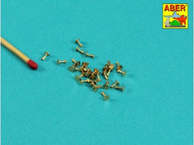 Turned Hexagonal bolts (1,34x1,60mm) x 30 pcs. 