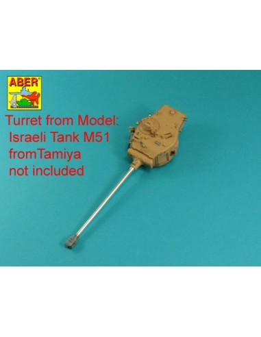 105mm D1504 L/44 barrel with muzzle brake for Sherman M51 