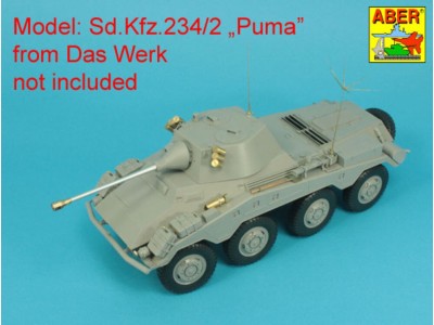 German 5cm KwK39 Barrel for Sd.Kfz.234/2 PUMA (Das Werk model) 