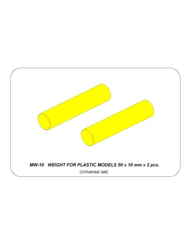 WEIGHT FOR PLASTIC  MODELS 50 x 10 mm x 2 pcs. 