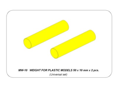 WEIGHT FOR PLASTIC  MODELS 50 x 10 mm x 2 pcs. 
