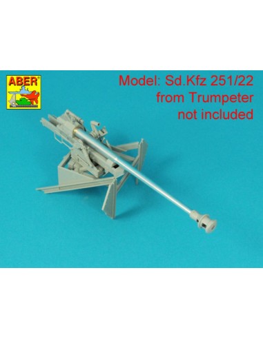 Barrel for German 75 mm PaK 40 gun without muzzle brake 
