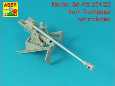Barrel for German 75 mm PaK 40 gun without muzzle brake 