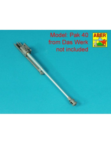 Barrel for German 75 mm PaK 40 gun without muzzle brake 