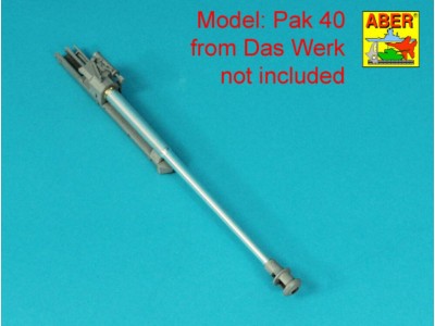 Barrel for German 75 mm PaK 40 gun without muzzle brake 