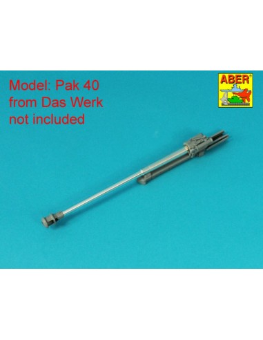 Barrel for German 75 mm PaK 40 gun without muzzle brake 