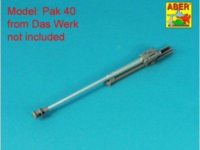 Barrel for German 75 mm PaK 40 gun without muzzle brake 