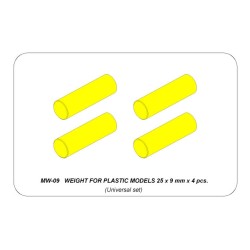 WEIGHT FOR PLASTIC  MODELS 25 x 9 mm x 4 pcs. 