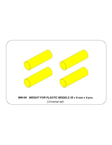 WEIGHT FOR PLASTIC  MODELS 25 x 9 mm x 4 pcs. 