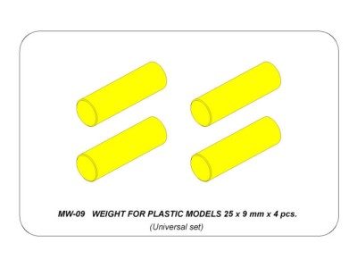 WEIGHT FOR PLASTIC  MODELS 25 x 9 mm x 4 pcs. 