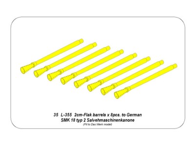 2cm 8 barrels to SMK 18 typ 2 Salvehmaschinenkanone 