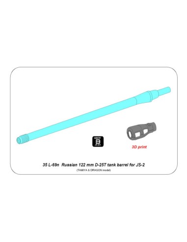 Russian 122 mm D-25T tank Barrel for IS-2 