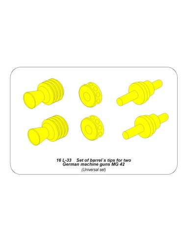 Set of barrel's tips for two German machine guns MG 42 