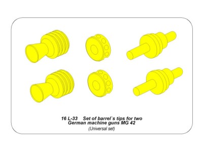 Set of barrel's tips for two German machine guns MG 42 