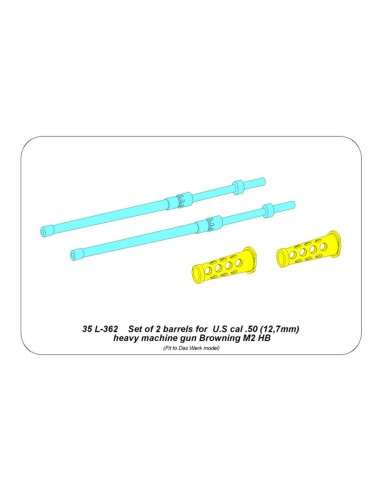 Set of 2 barrels for  U.S cal .50 Browning M2 HB 