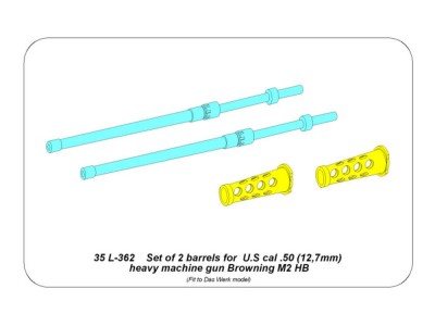Set of 2 barrels for  U.S cal .50 Browning M2 HB 