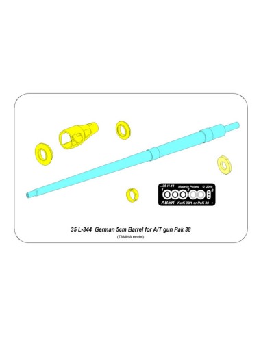 Germ.5cm barrel for Pak 38 for Tamiya 