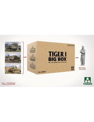 Tiger I Big Box Mid+Late+Mid/Otto Carius + 1/16 Otto Carius (Limited edition) 