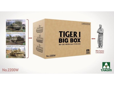 Tiger I Big Box Mid+Late+Mid/Otto Carius + 1/16 Otto Carius (Limited edition) 