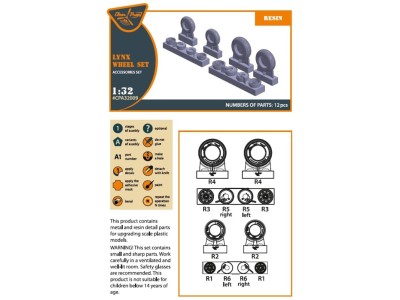 Lynx wheel set for Revell kits 