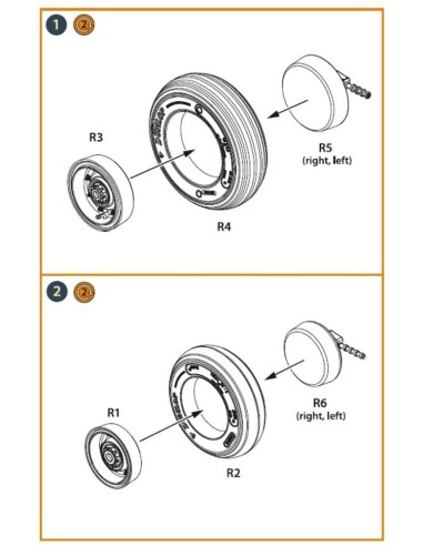 Lynx wheel set for Revell kits 
