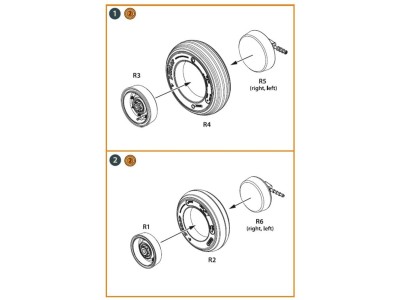 Lynx wheel set for Revell kits 