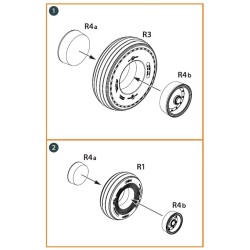 CH-54A Tarhe wheel set for ICM kits  2