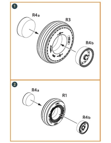 CH-54A Tarhe wheel set for ICM kits 