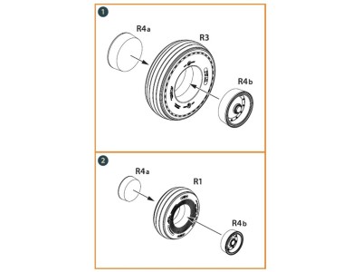 CH-54A Tarhe wheel set for ICM kits 