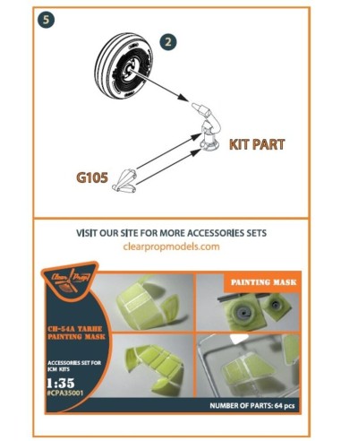 CH-54A Tarhe wheel set for ICM kits 
